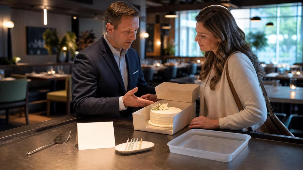 Restaurant Celebration Cake: Confirm Rules Before Arrival