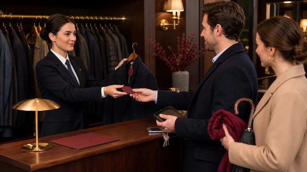 Restaurant Coat Check: Ticket, Valuables, and Closing Time