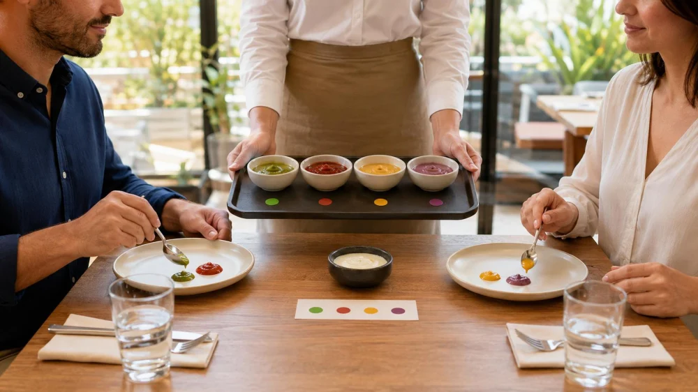 Restaurant Condiment Service: Ingredients, Portions, and Sharing