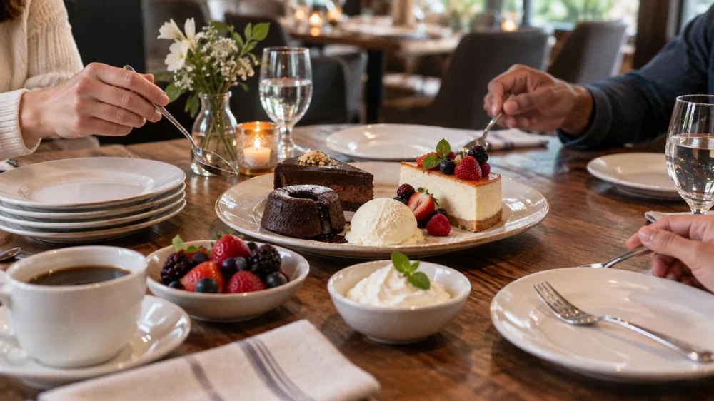 Restaurant Dessert Sharing: Portions, Plates, and Allergens
