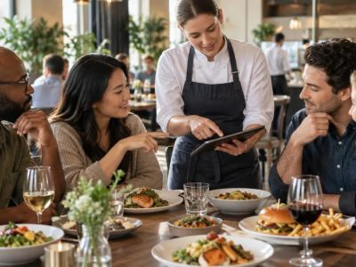 Restaurant Group Order Review: Names, Portions, and Allergens