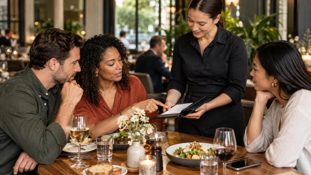 Restaurant Service Charge Check: Bill, Tips, and Group Split