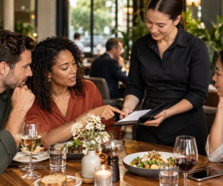 Restaurant Service Charge Check: Bill, Tips, and Group Split